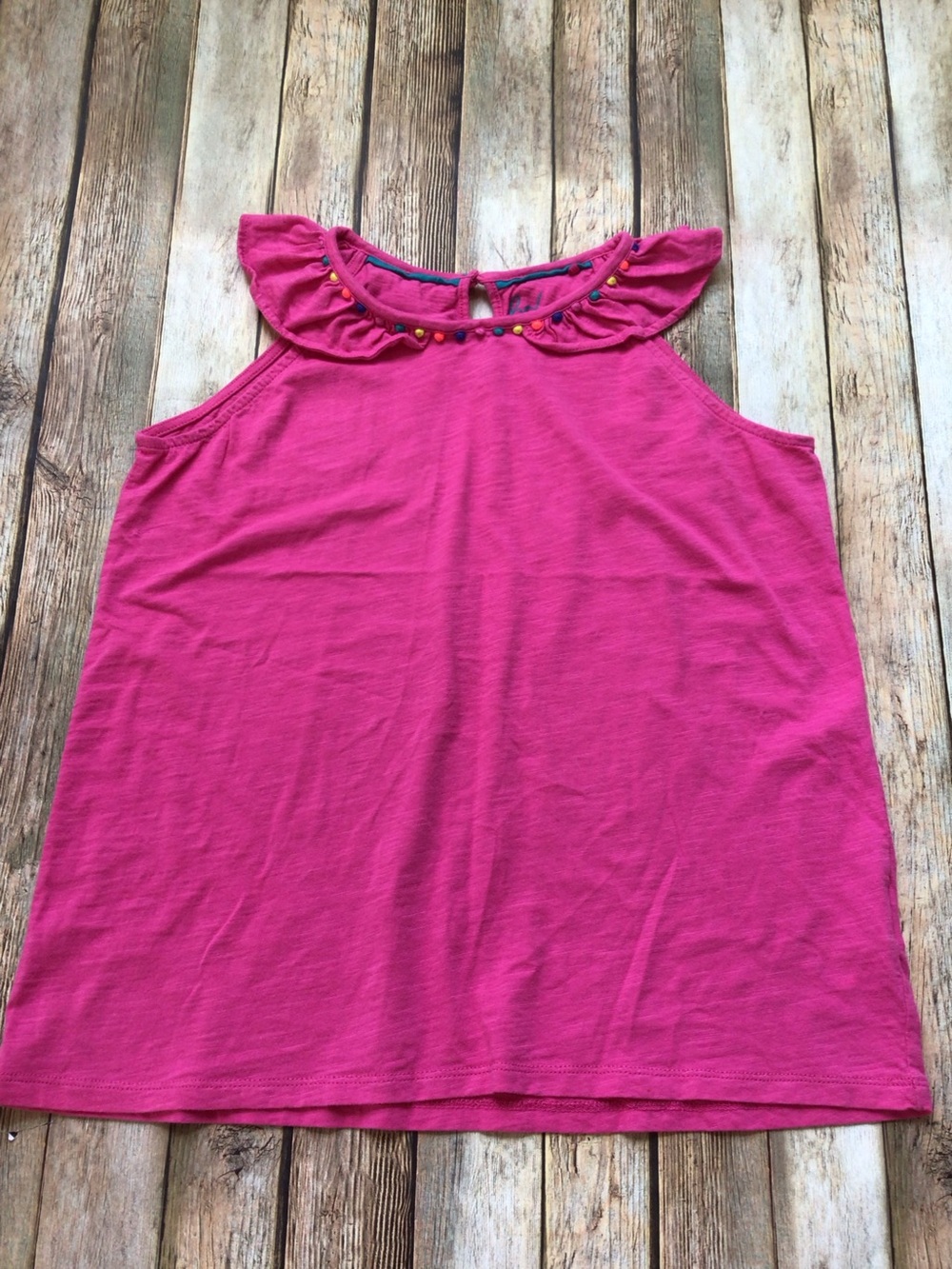 Mini Boden Rainbow Pom Pom Tank 13/14